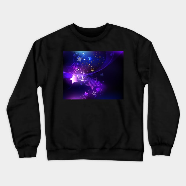 Violet Star Crewneck Sweatshirt by Blackmoon9